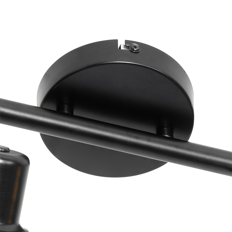 Foco industrial negro con dorado 4-luces - Bliss Mesh