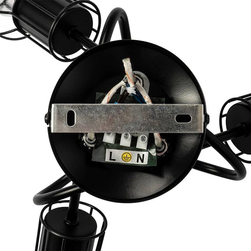 Modern Ceiling Spot Black 40 cm Round 3-Light - Botu