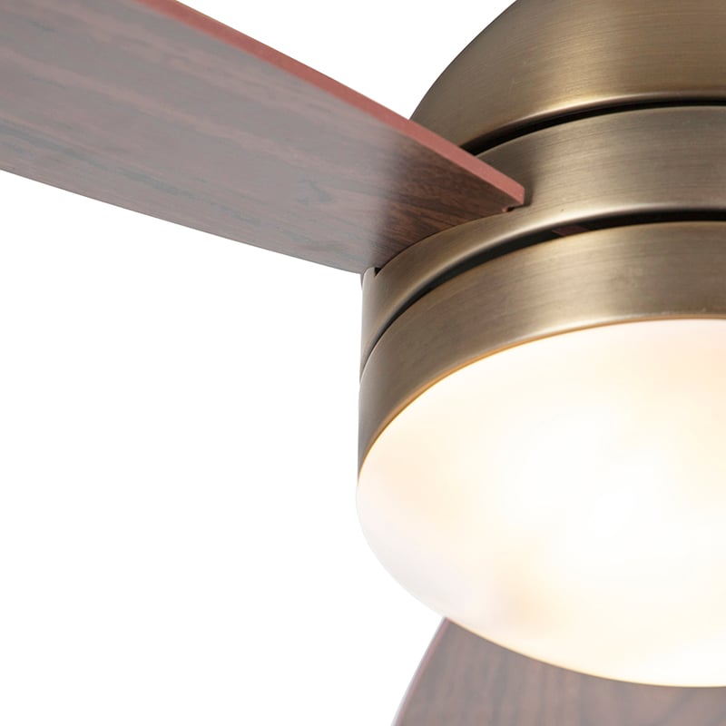 Ventilador de techo bronce 96cm con mando a distancia - Rotar