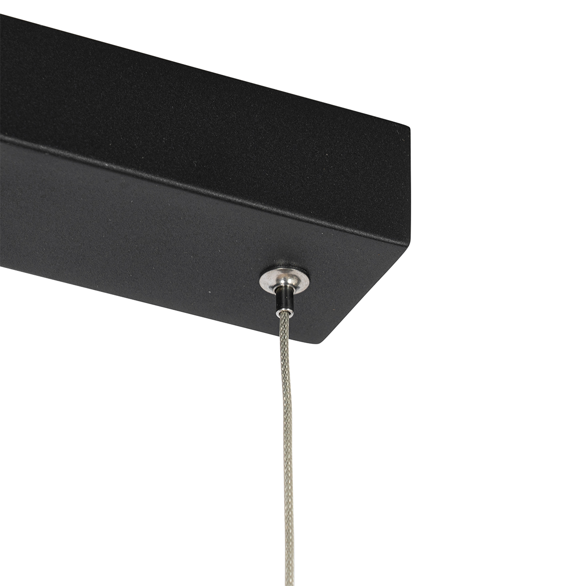 Suspension noire oblongue avec LED à intensité variable 3 niveaux 3 lumières - Lyani