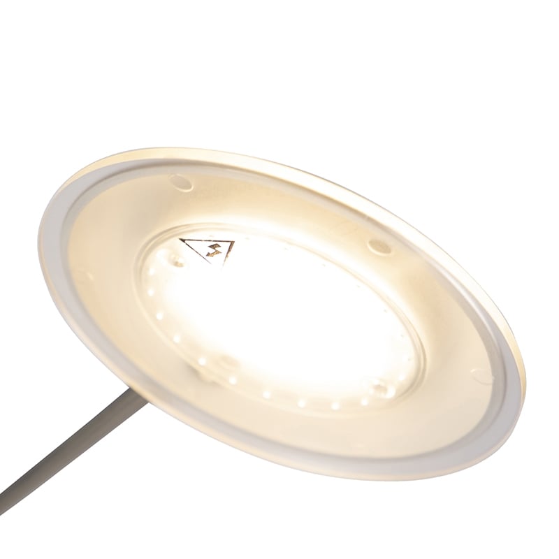 Lampadaire moderne en acier avec LED avec bras de lecture - Ibiza