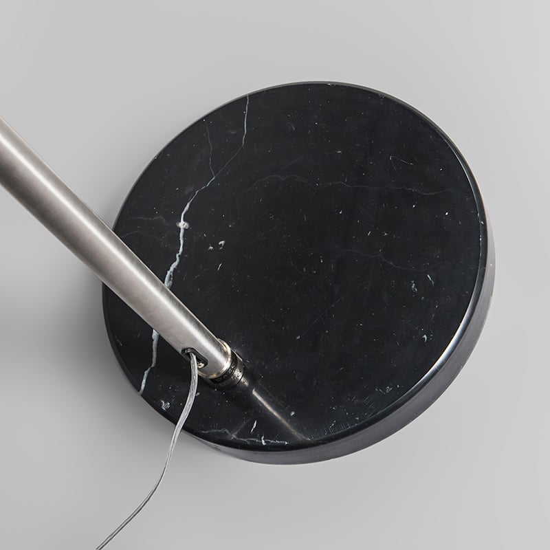 Lampe à arc acier noir abat-jour 50 cm - XXL