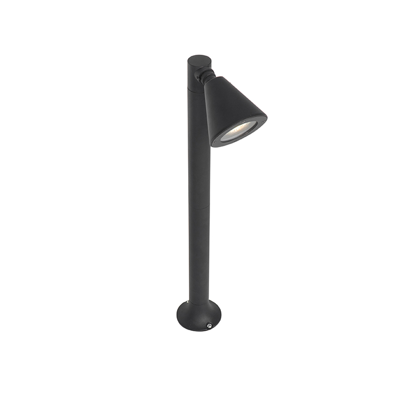 Bollard moderno para exteriores negro 60 cm IP44 regulable - Ciara