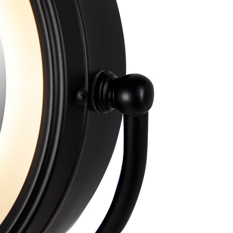 Espejo de baño diseño negro LED orientable IP44 - VICINO