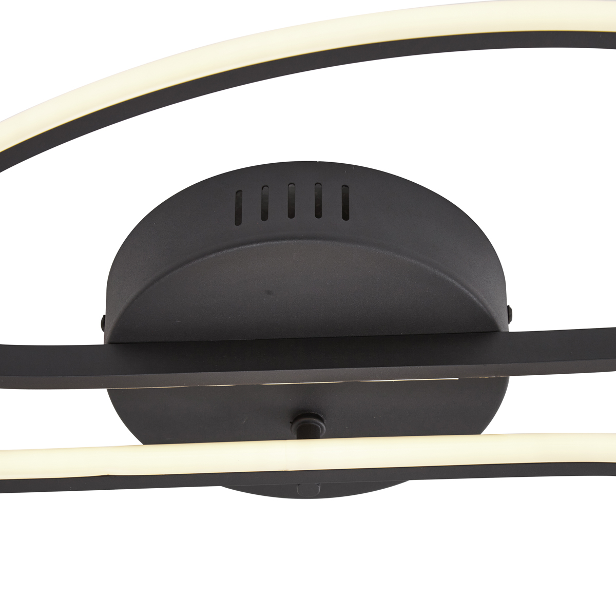 Plafón de diseño negro mate 65 cm regulable en 3 pasos 2-luces - Pepe