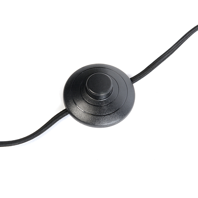 Lampadaire moderne avec abat-jour noir - Bend