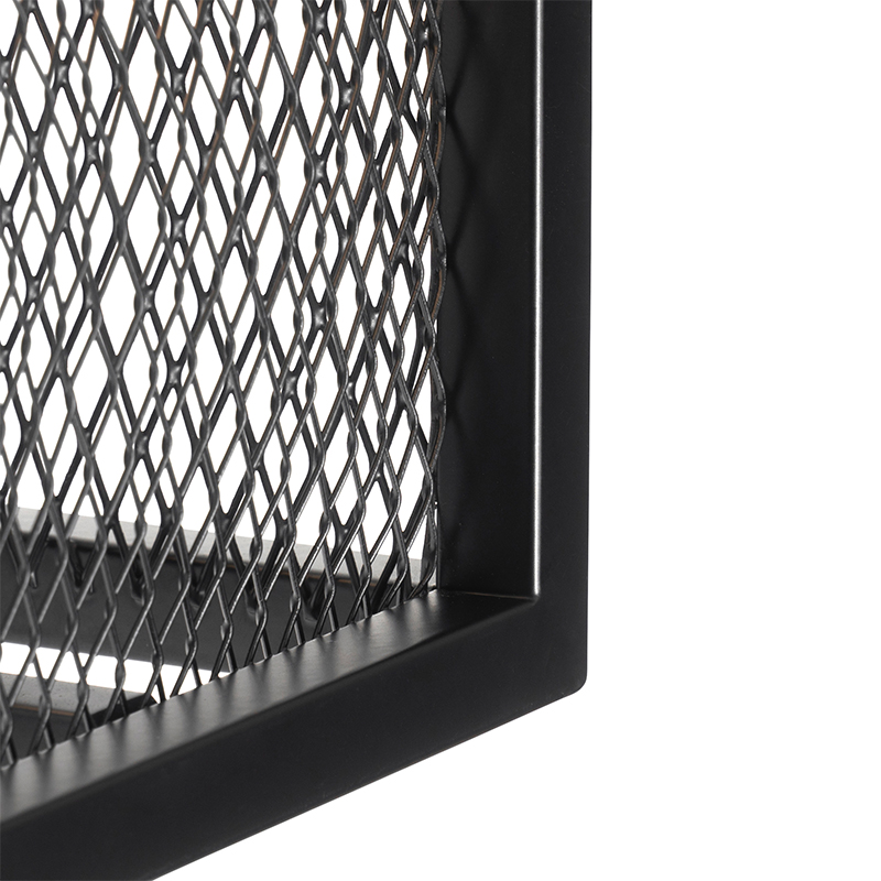 Industrielle Wandlampe schwarz - Cage Mesh
