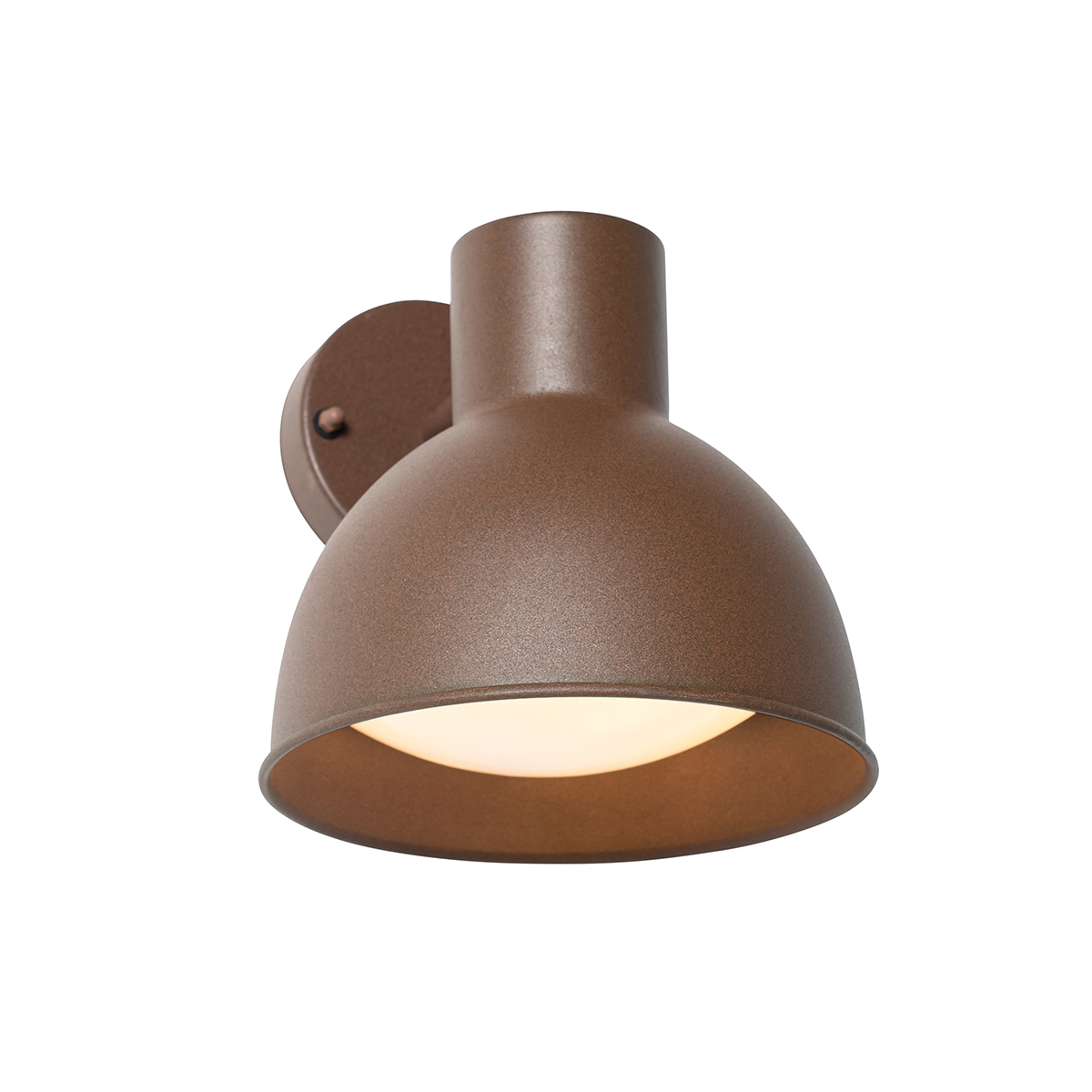 Industrial Outdoor Wall Light Rust Brown Round IP44 - Natas