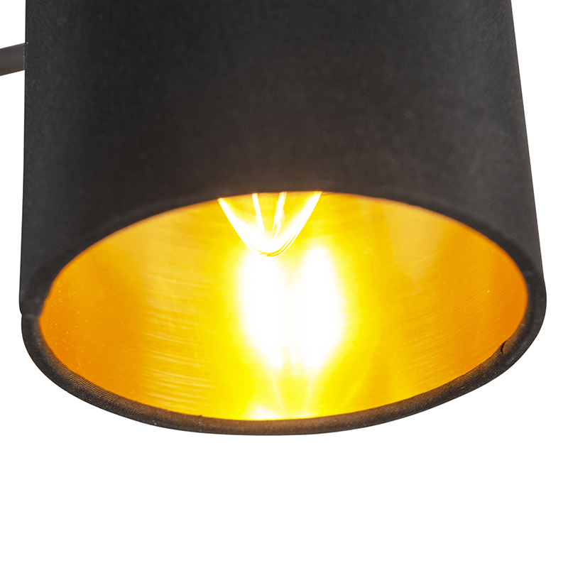 Smart Modern Ceiling Light Black Incl. 3 WiFi B35 - Lofty