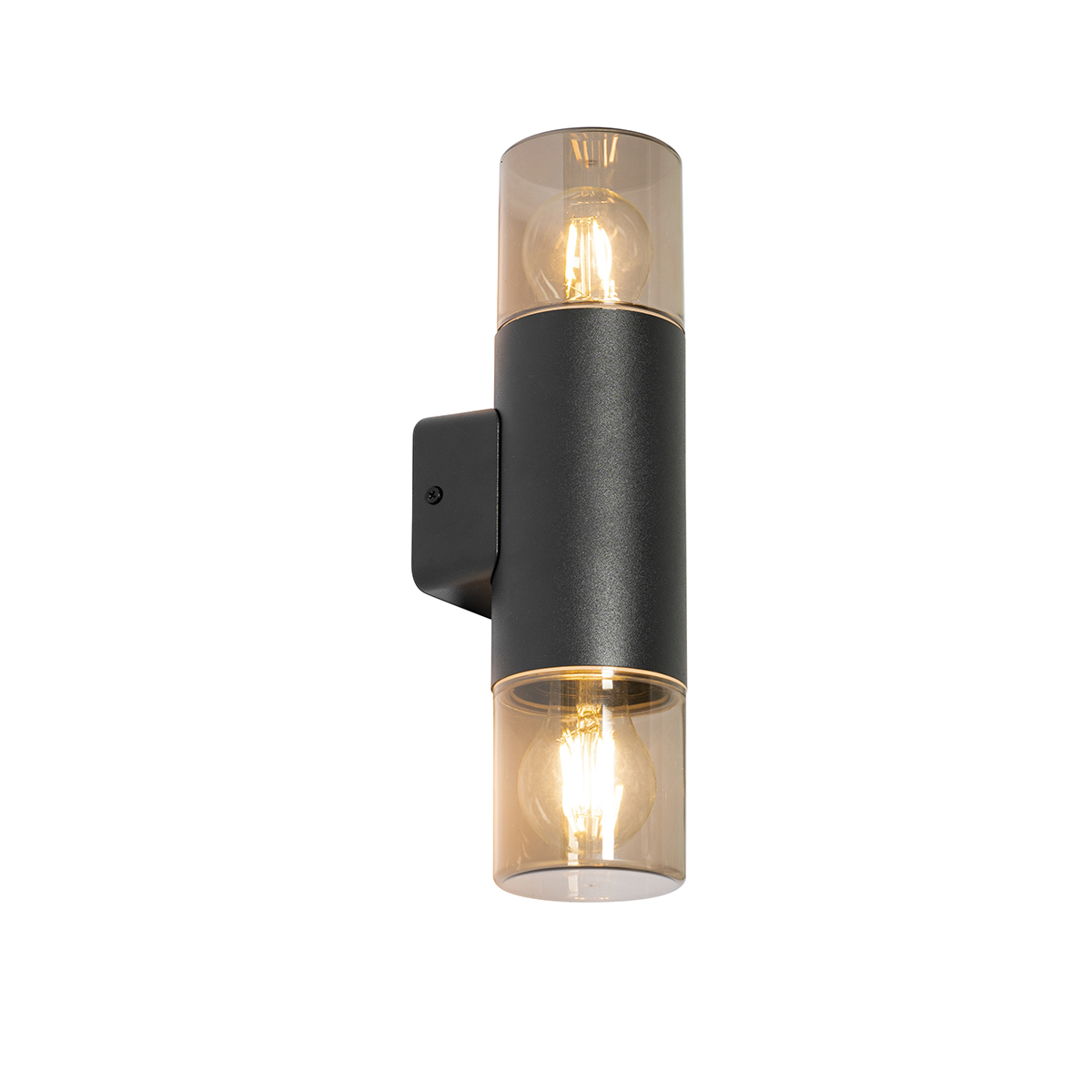 Lámpara de pared exterior moderna negra 2 luces IP44 - Odense