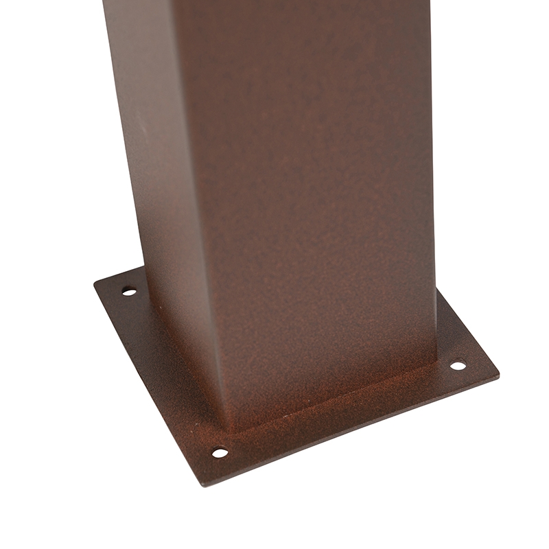 QAZQA + Moderno Baliza industrial 50cm óxido IP44 - DENMARK Aluminio