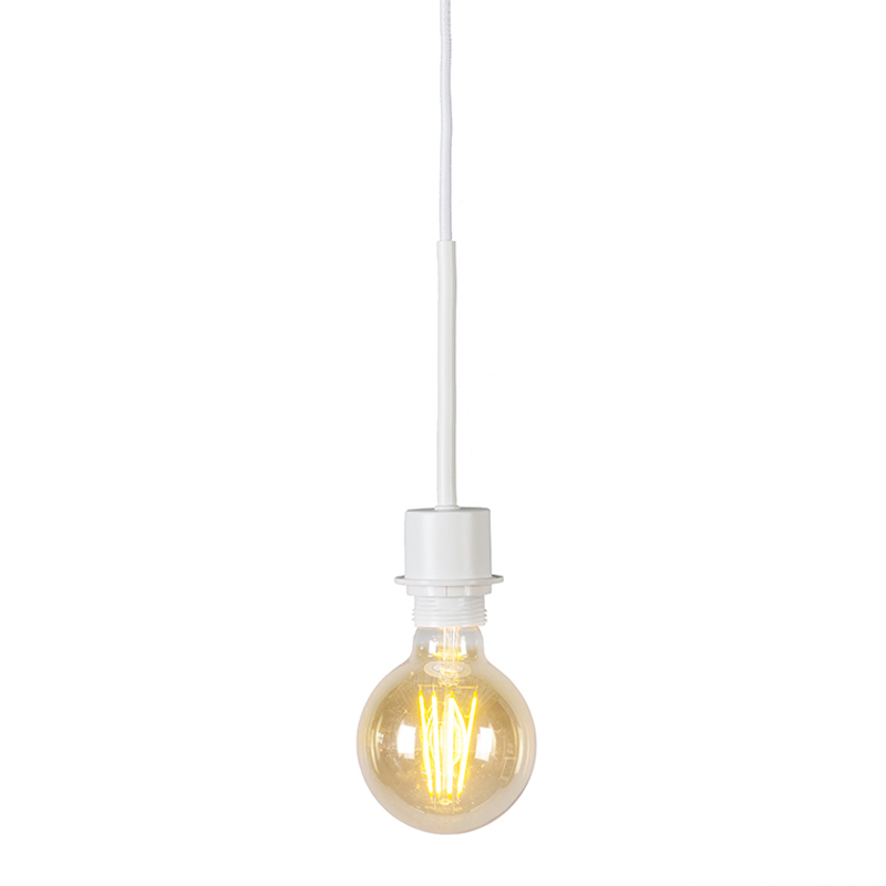 Lampada a sospensione botanica bianca con paralume a foglia 50 cm - Combi 1
