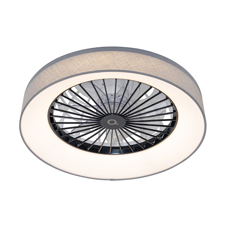 Ceiling fan gray incl. LED with remote control Emily