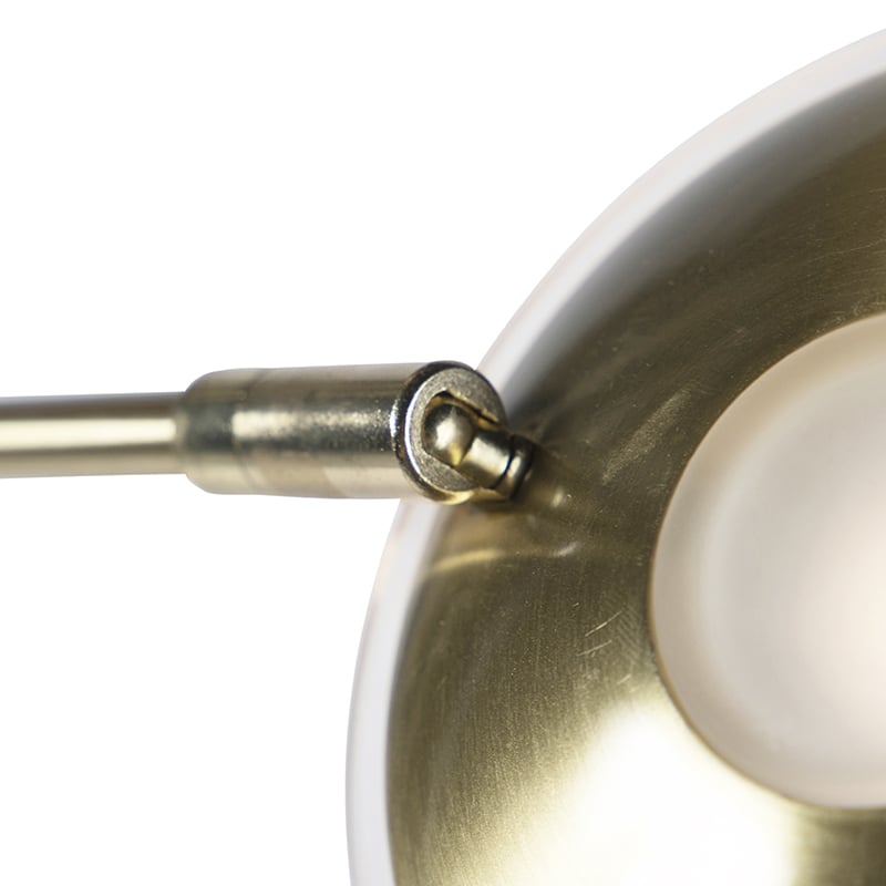 Lampadaire en or avec bras de lecture avec LED et port USB - Séville