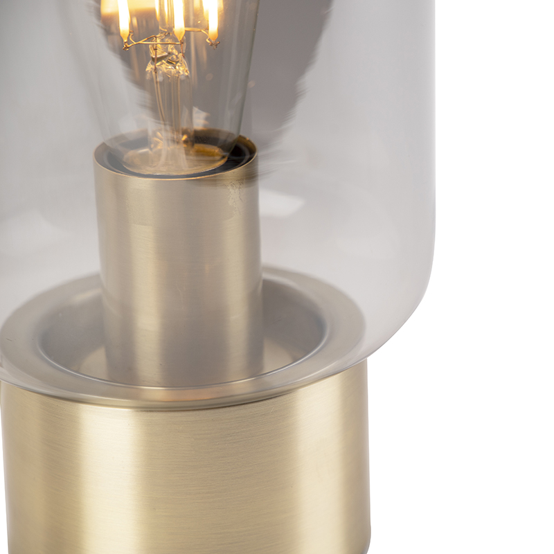 Lampe de table design en laiton avec verre fumé - Bliss Cute
