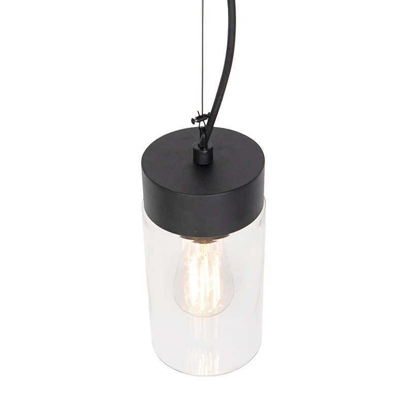 Lámpara colgante moderna negra IP44 - Jarra