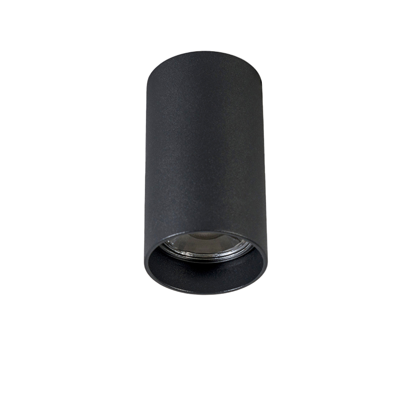 Moderner Aufbaustrahler Schwarz 5,5cm GU10 50mm - Tuba