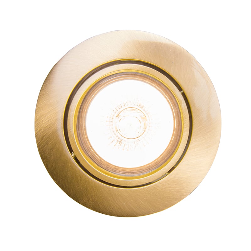 Set of 10 recessed spots gold tiltable - Cisco