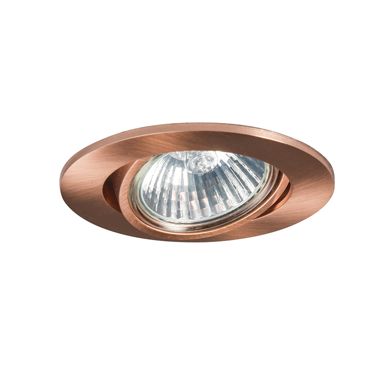 Set of 10 Recessed Copper Adjustable Spotlights - Cisco