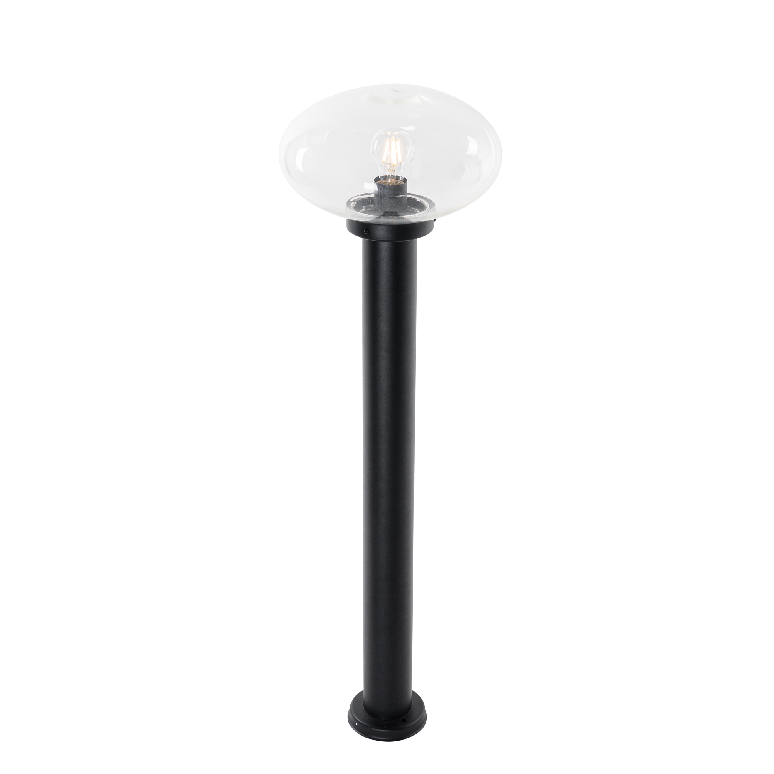 Farola moderna de exterior negra 100 cm - Elly