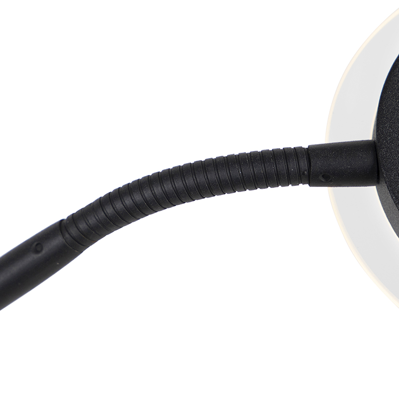 Modern Floor Lamp Black Incl. LED with Reading Arm - Divine