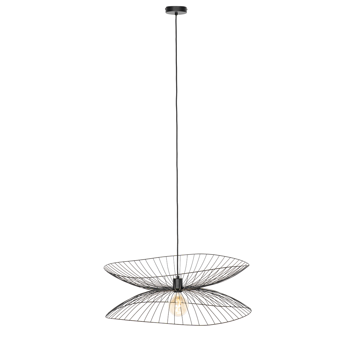 Lámpara colgante de diseño negra 66cm - Pua