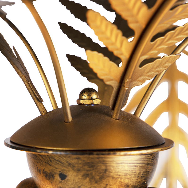 Vintage Stehleuchte gold 2-flammig - Botanica