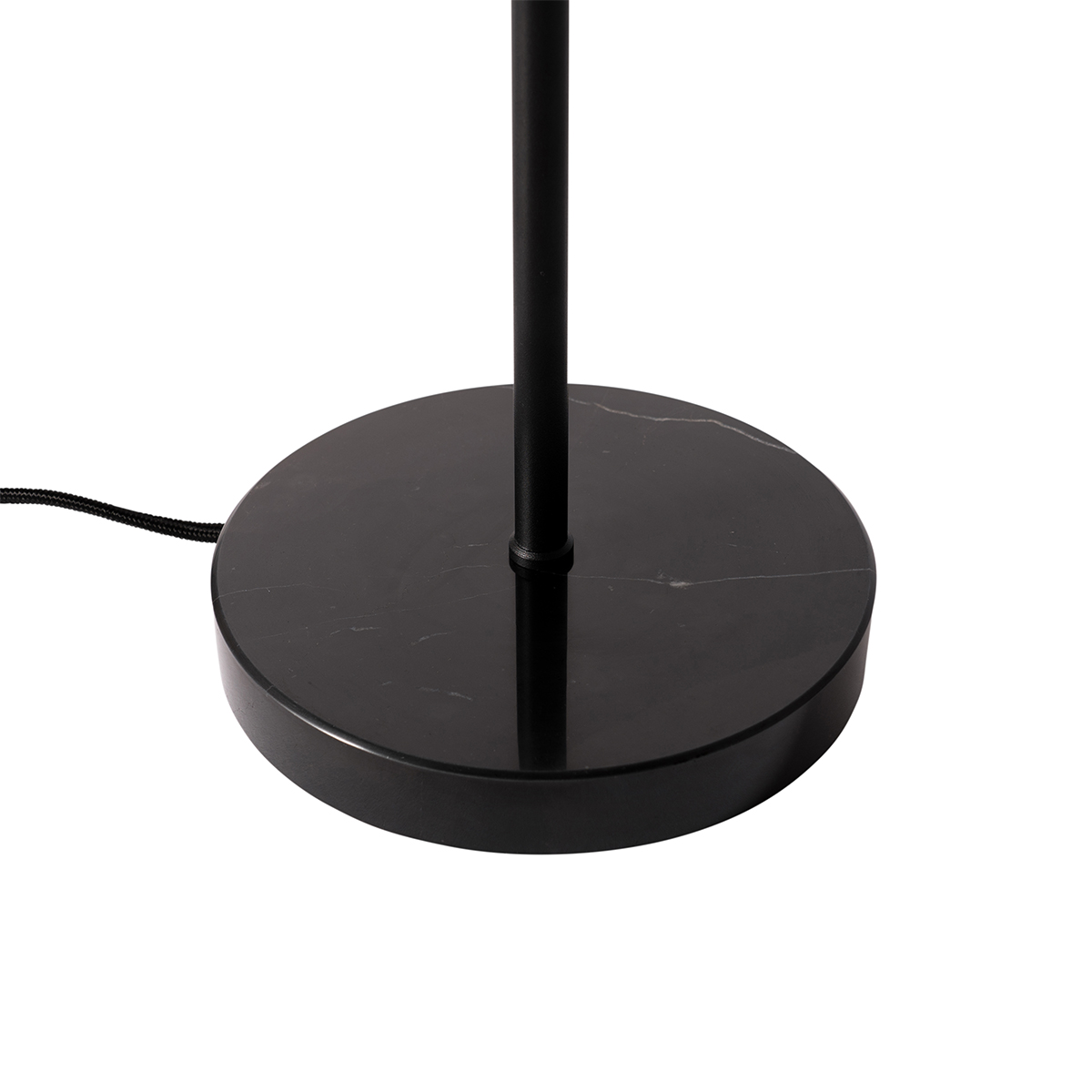 Lámpara de mesa moderna negra con cristal opalino - Drop
