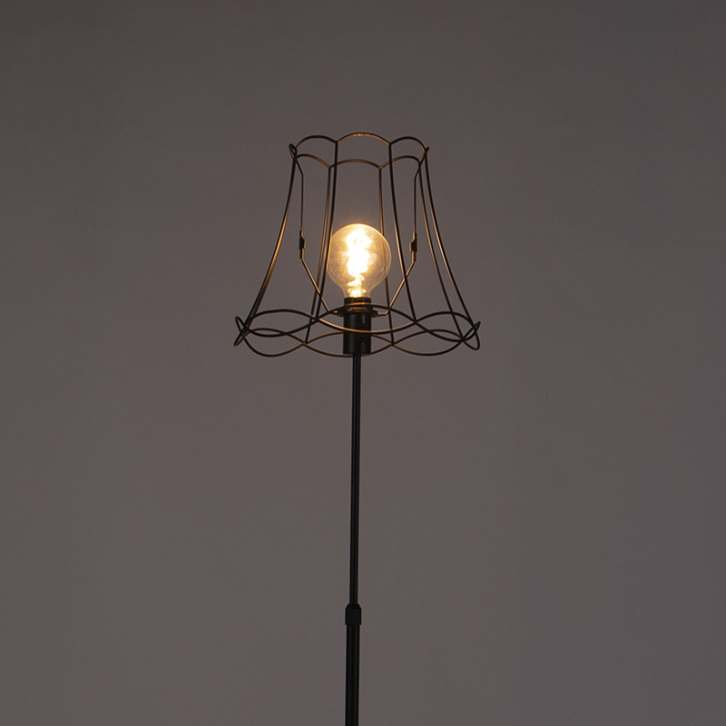 Floor Lamp Black with Granny Frame 35 cm Adjustable - Parte