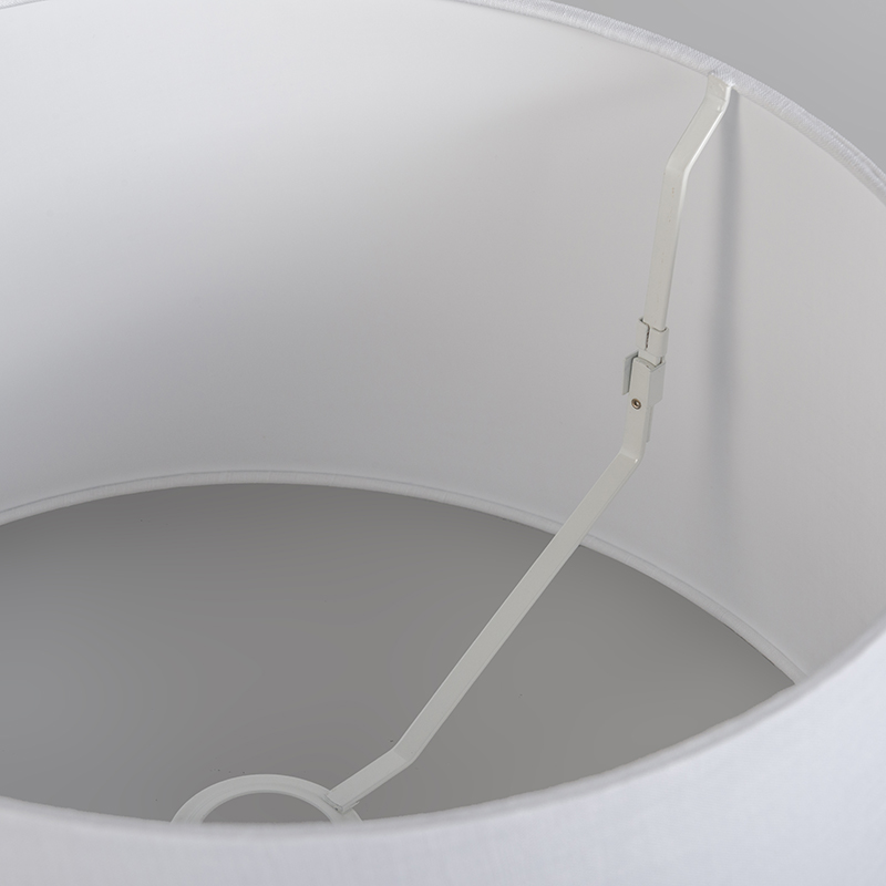 Lámpara colgante moderna blanca con pantalla 45 cm negra - Combi 1