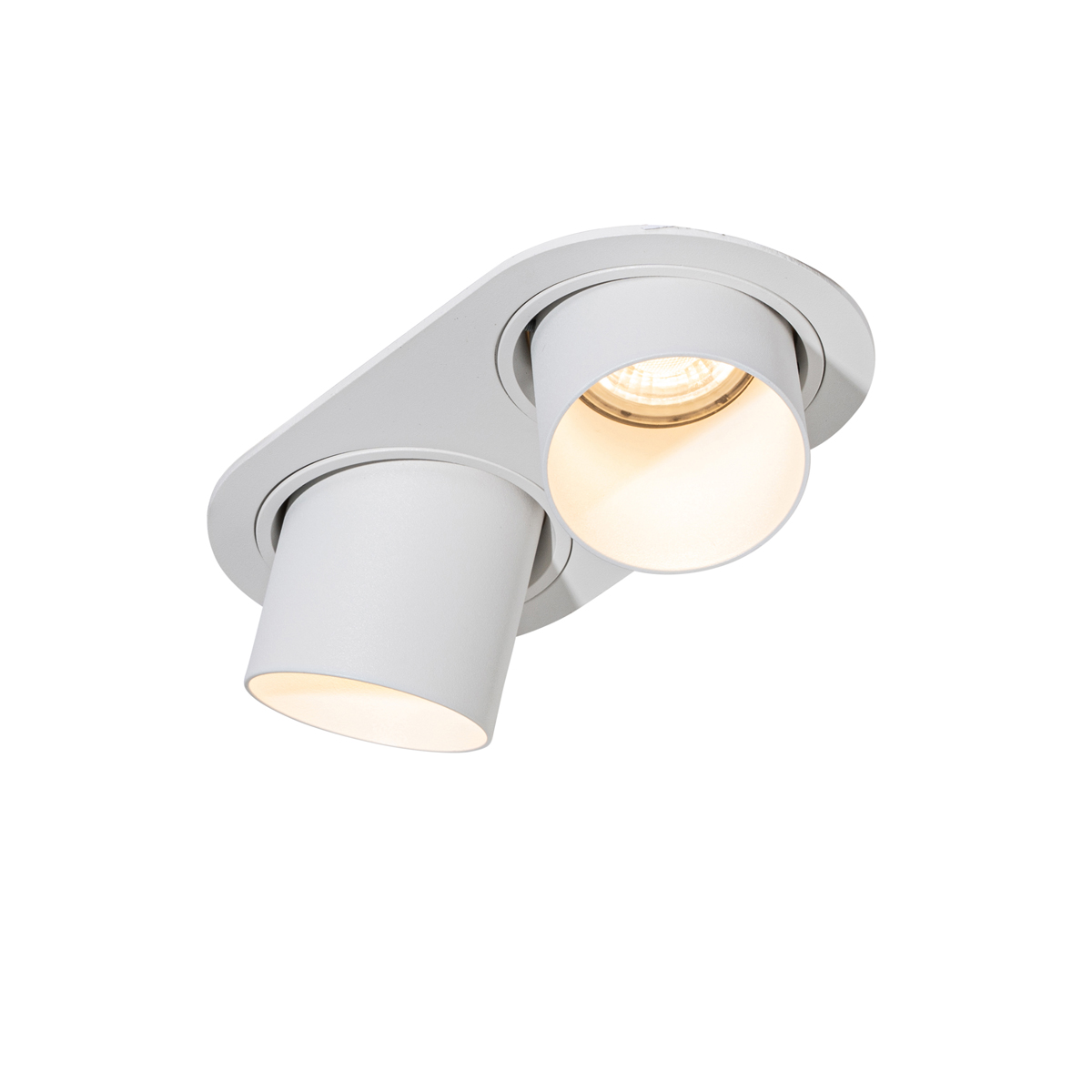 Juego de 6 focos empotrables blancos GU10 50mm 2-Luces - Installa