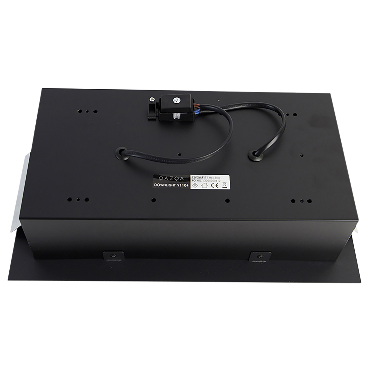 Set de 6 focos empotrables negros AR111 regulables 2-luces - Oneon