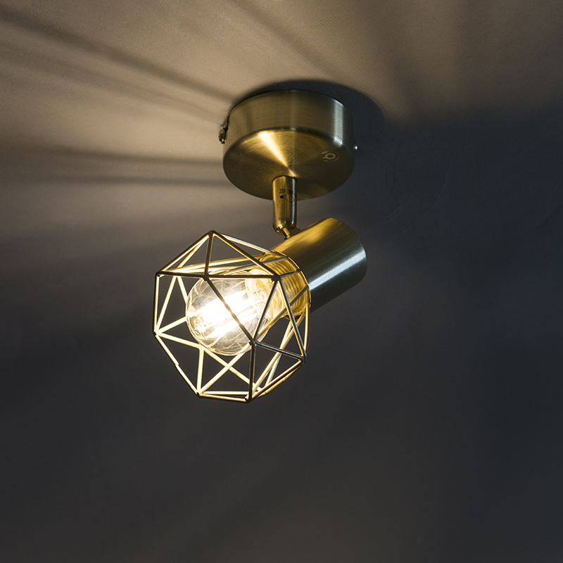 Set of 2 Art Deco Spot Brass Swivel and Tiltable - Mosh
