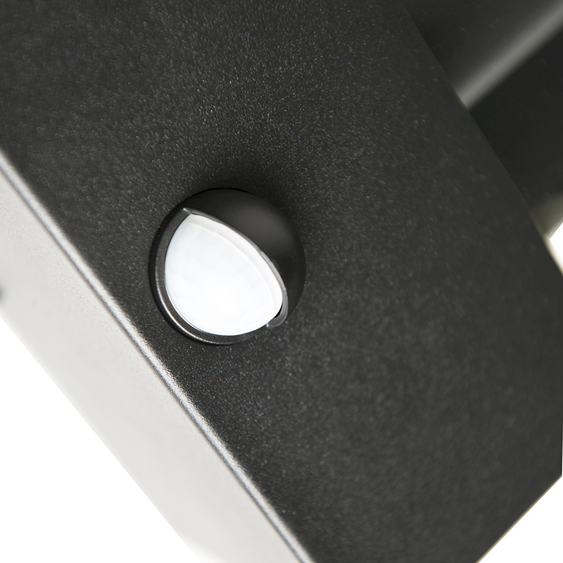 Outdoor Wall Light Black with Motion Sensor IP44 - Rotterdam