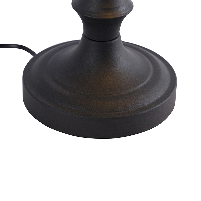 Lámpara de notario clásica negra con cristal de espejo ahumado - Banker