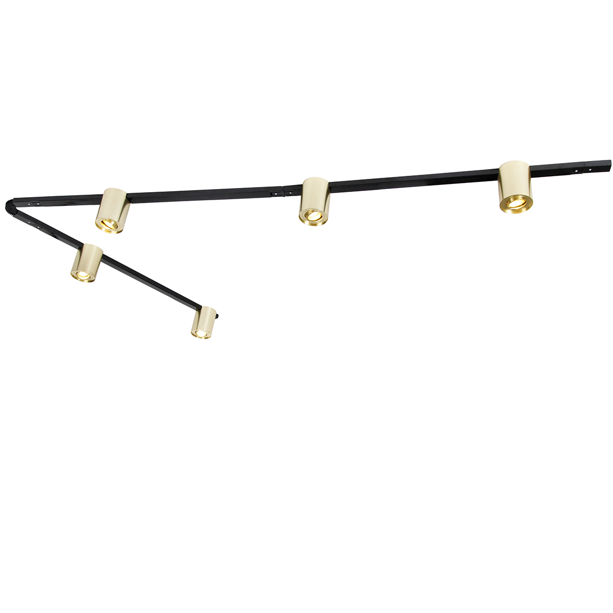 MRail 230V Schienensystem In Schwarz GU10 Spots Komponenten Stangensystem Austauschbare LED Leuchtmittel (1 X Pendel GU10 Fassung