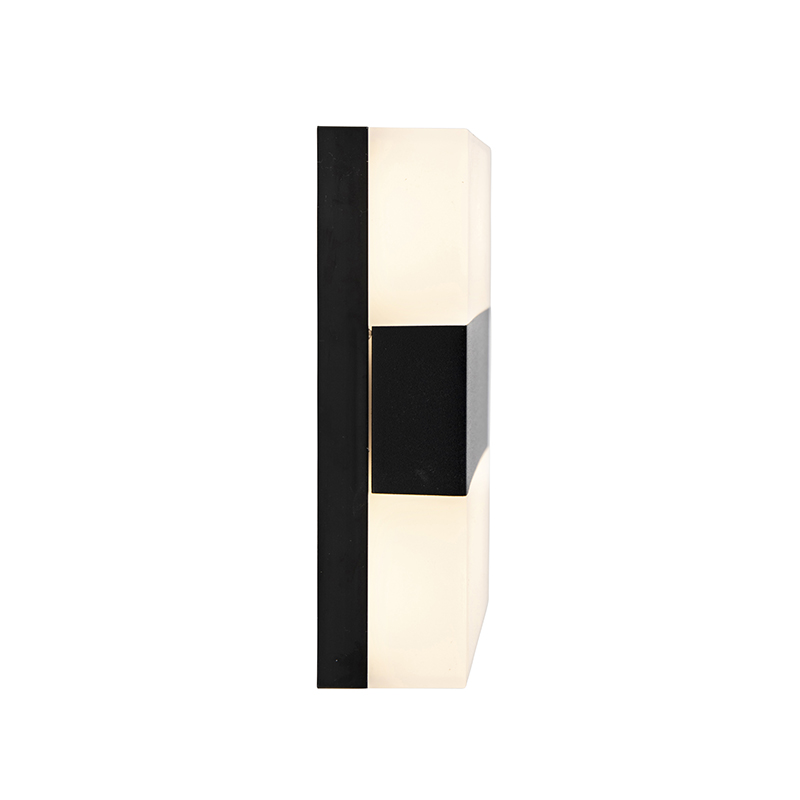 Aplique moderno de exterior negro IP44 con LED - Dualy