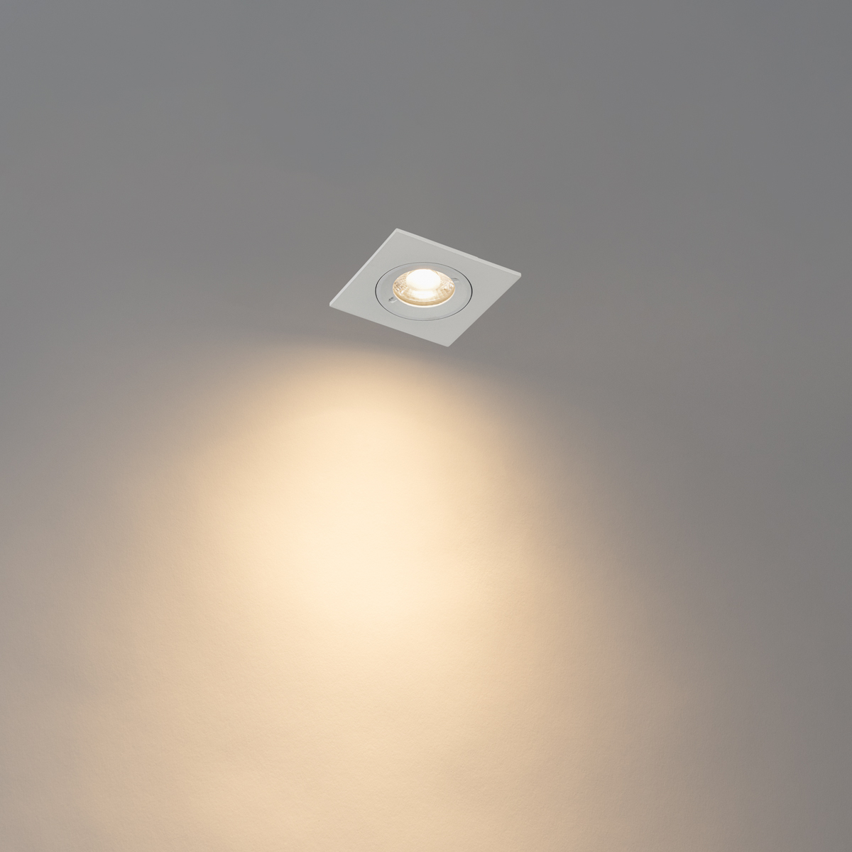 Set of 12 Recessed Spotlights White Square GU10 50mm IP44 - Xena
