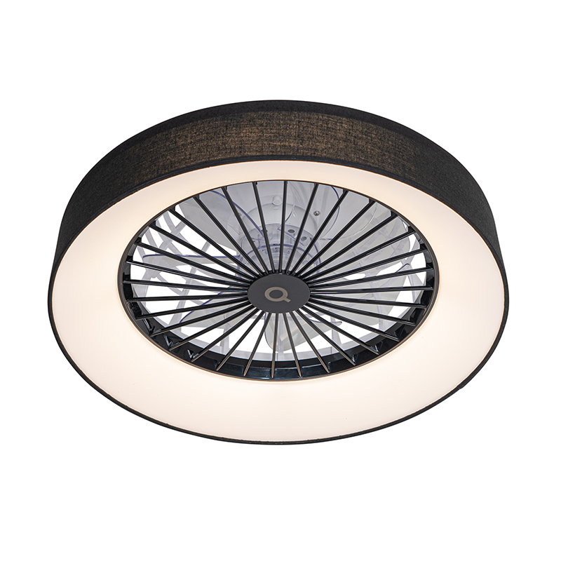 Ceiling Fan Black 47cm incl. LED Dimmable with Remote Control - Emily
