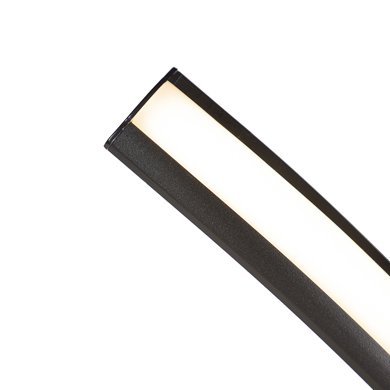 Lampada da terra di design nera con LED e dimmer - Twisted