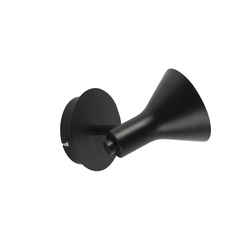 Spot moderne noir avec or 1 lumière - Magno