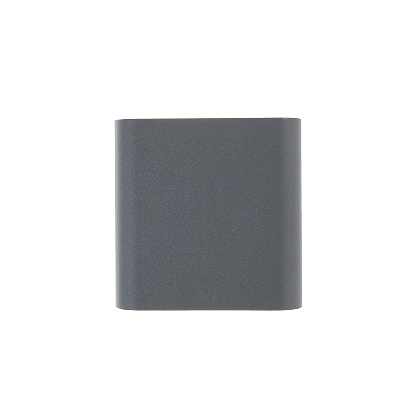 Applique moderna grigio scuro incl. LED IP54 quadrata - Evi