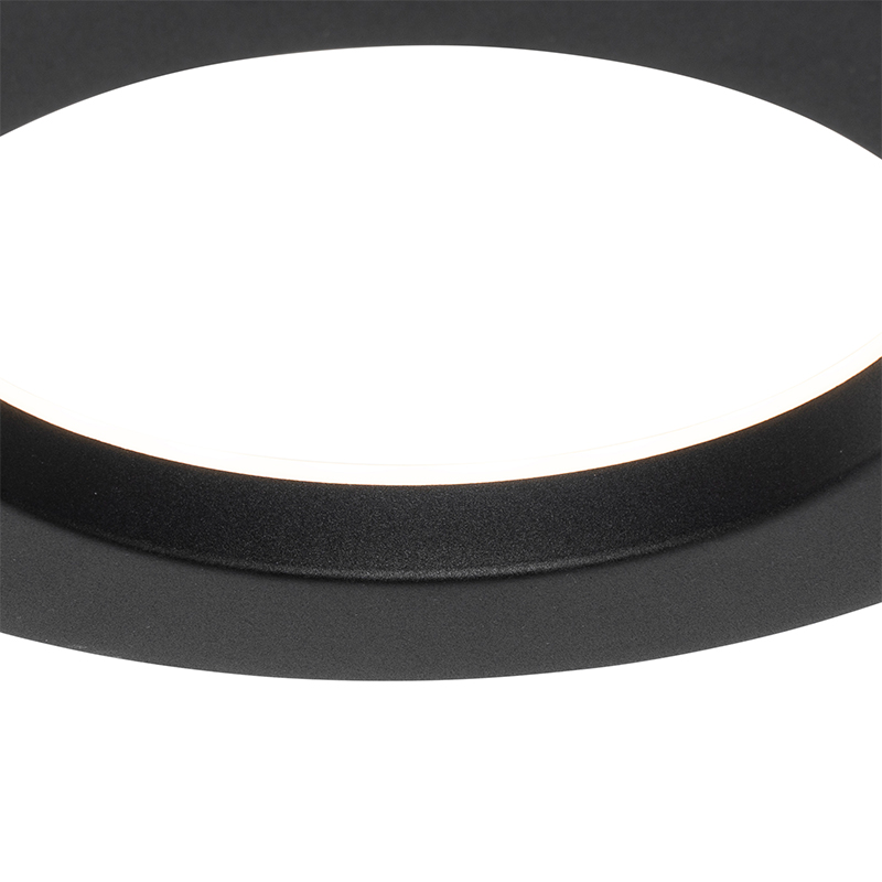 Lámpara de pie moderna negra con brazo de lectura incl. LED y regulador - Divo
