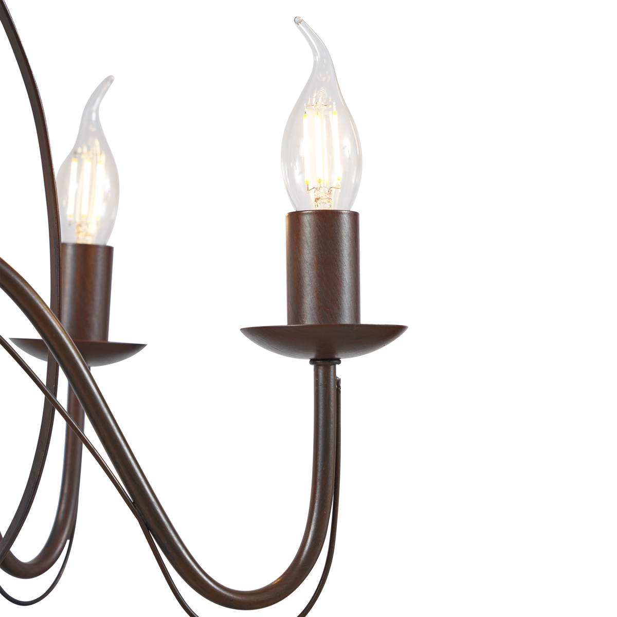 Lustre classique marron rouille à 8 lumières - Giuseppe