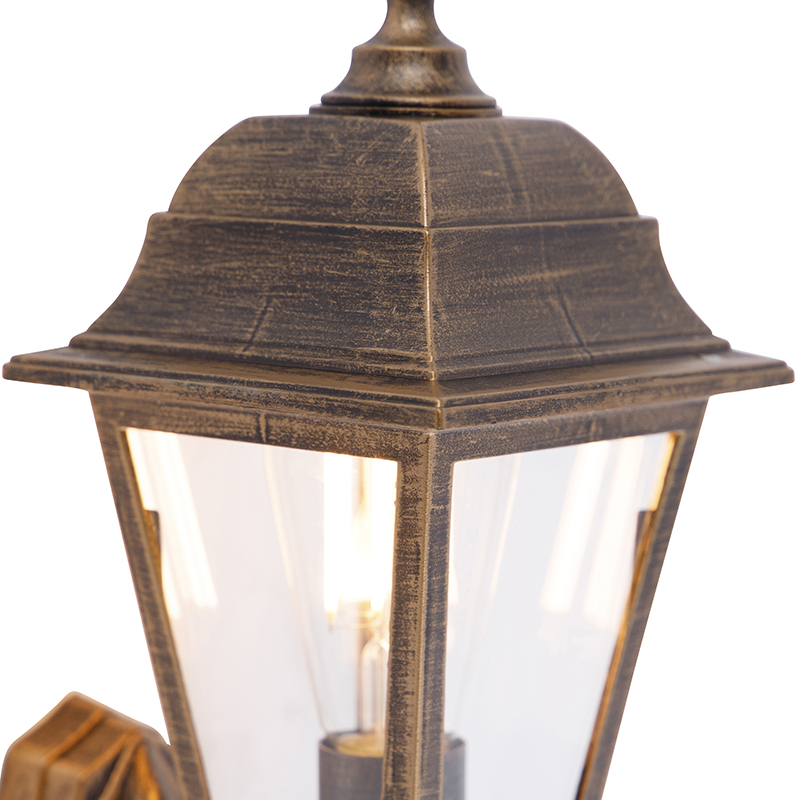 Lampada da parete antica dorata IP44 con sensore di movimento - Capital