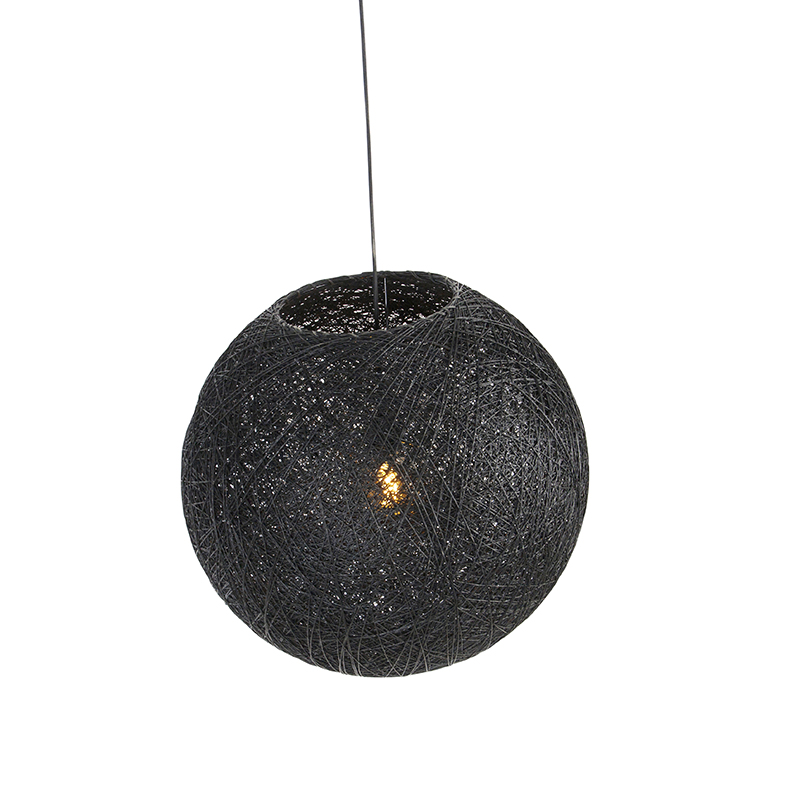 Rustic Pendant Light Black 60 cm - Corda