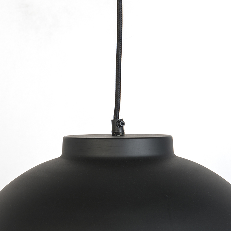 Pendant Light Black with Brass Inside 40 cm - Hoodi