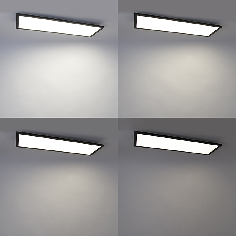 Plafonnier noir 80 cm avec LED et télécommande - Liv