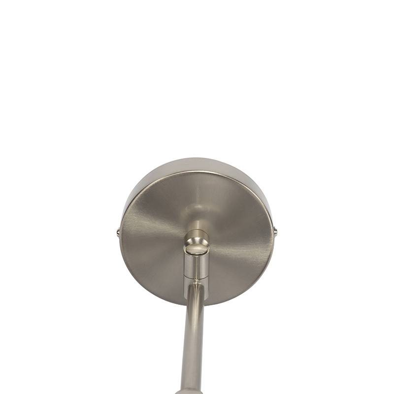 Applique murale en acier avec abat-jour blanc et bras orientable - Ladas Deluxe