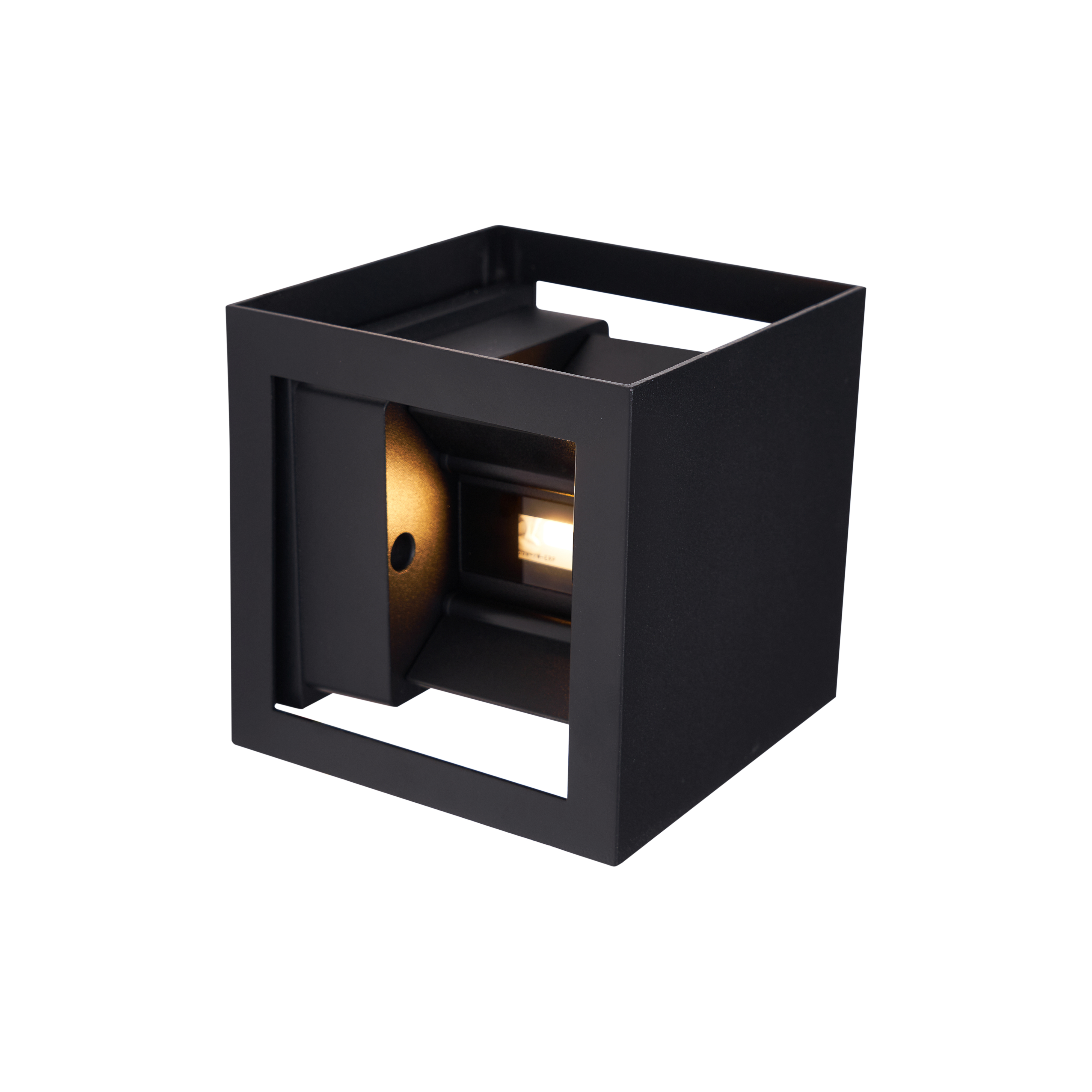 Applique Murale Moderne Noire Incl. LED IP44 - Edwin Quadro
